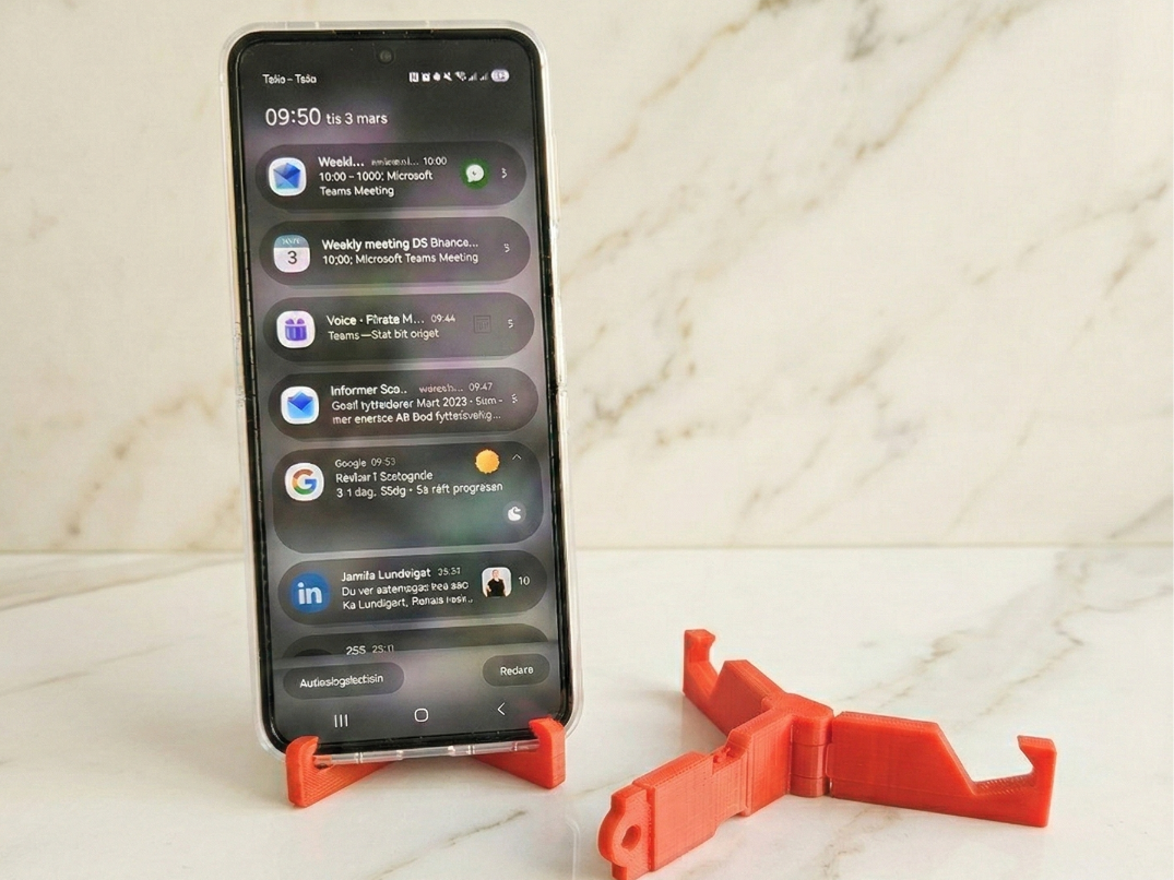 Compact Phone Stand for Keychain