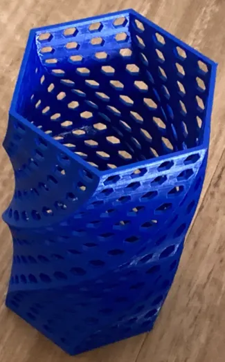 Twisted Hexagonal Pen Holder