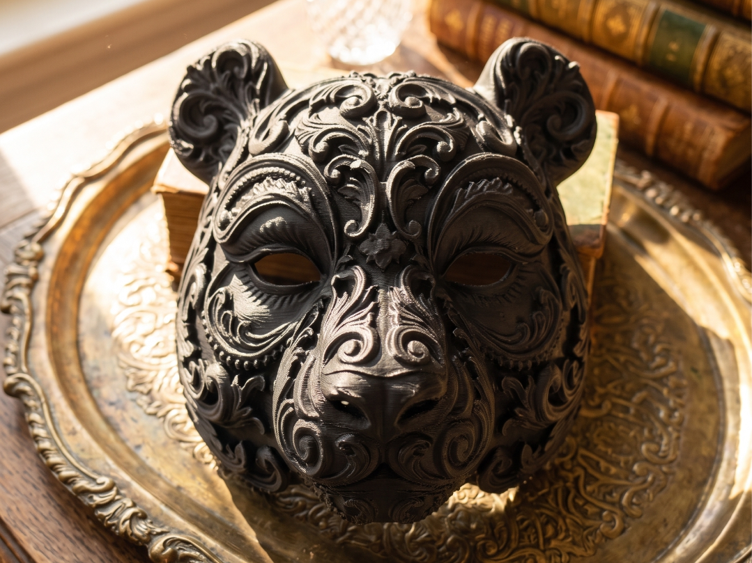 Baroque Panda Masquerade Ball Mask