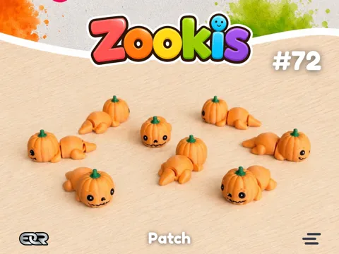 Adorno temático: Zookis - Patch (pumpkin) #72 — referencia de MakerWorld