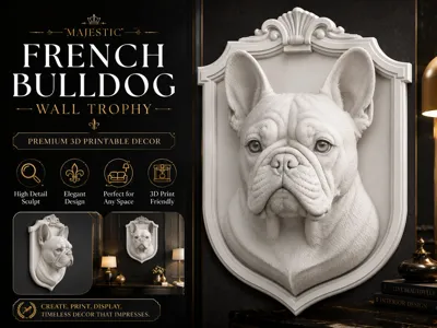 Majestic French Bulldog Wall Trophy Luxury
