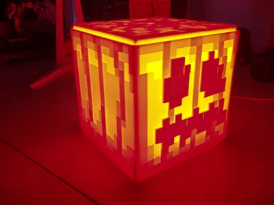 Minecraft Pumpkin Halloween Lamp