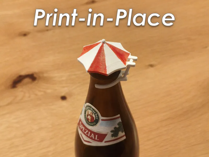 Mini Bottle Umbrella Clip (Print-in-Place)