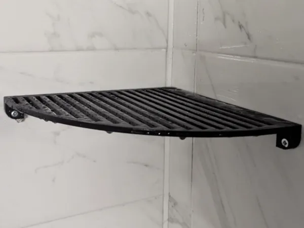 Étagère d'angle de douche avec drainage