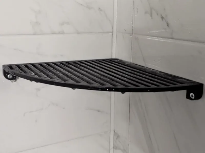 Corner Shower Shelf (w/ Drainage) – Screw Mounted