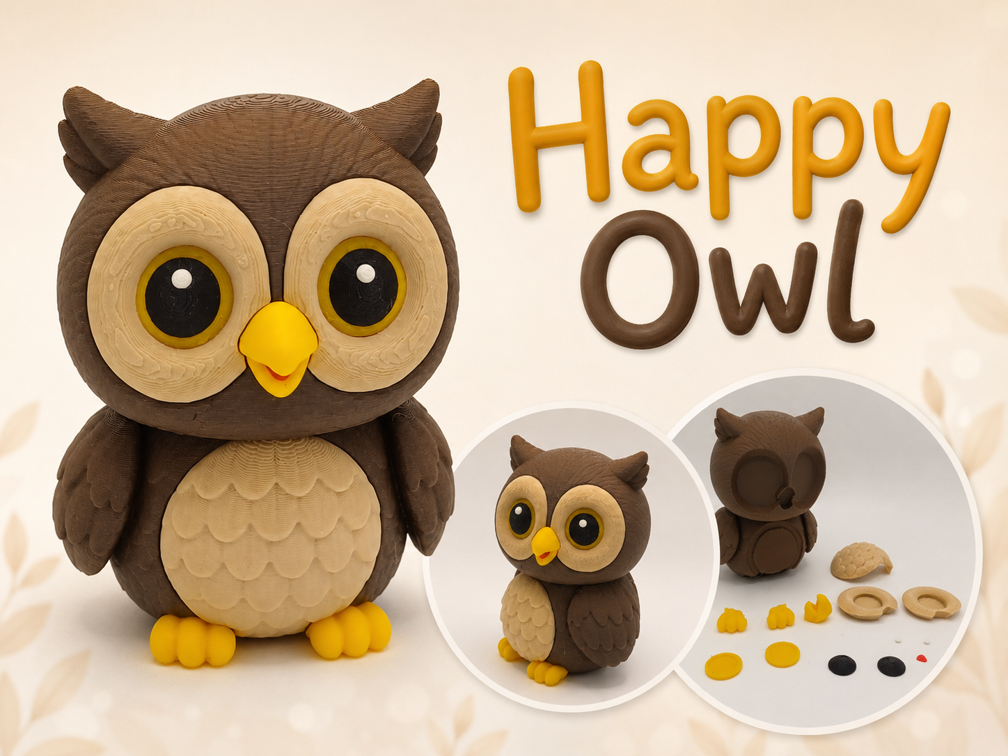 Happy Owl Spinner Head - multipart (no AMS)