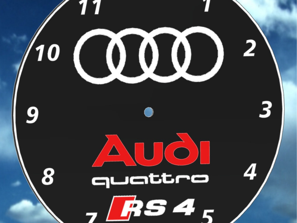 Audi RS4 Ziffernblatt für eine Wanduhr