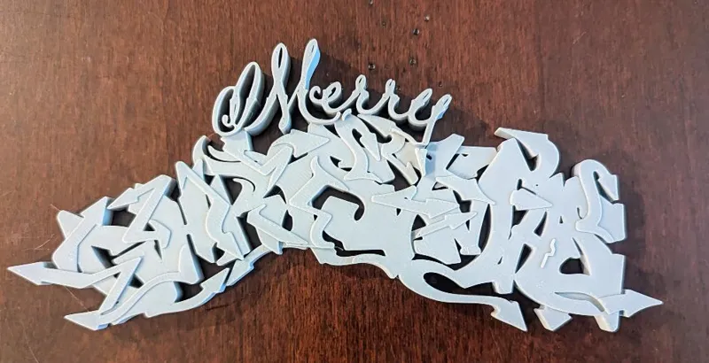Merry Christmas Graffiti Ornament