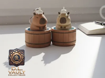 Capybara Bath Barrel Fidget Clicker