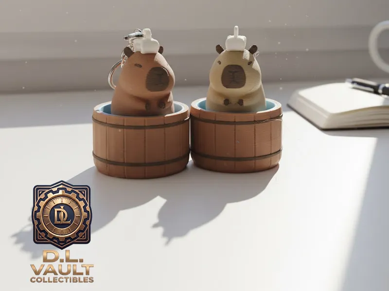 Capybara Bath Barrel Fidget Clicker