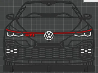 Porta chiavi Golf 8 GTI da muro