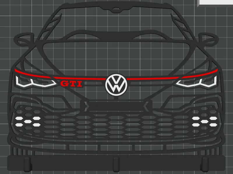 Porta chiavi Golf 8 GTI da muro