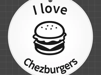Cute Cheeseburger Keychain