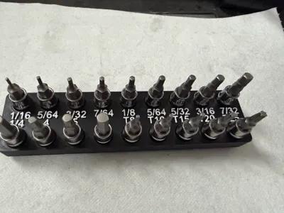 Husky 1/4 socket Allen / Torque Sockets Gridfinity
