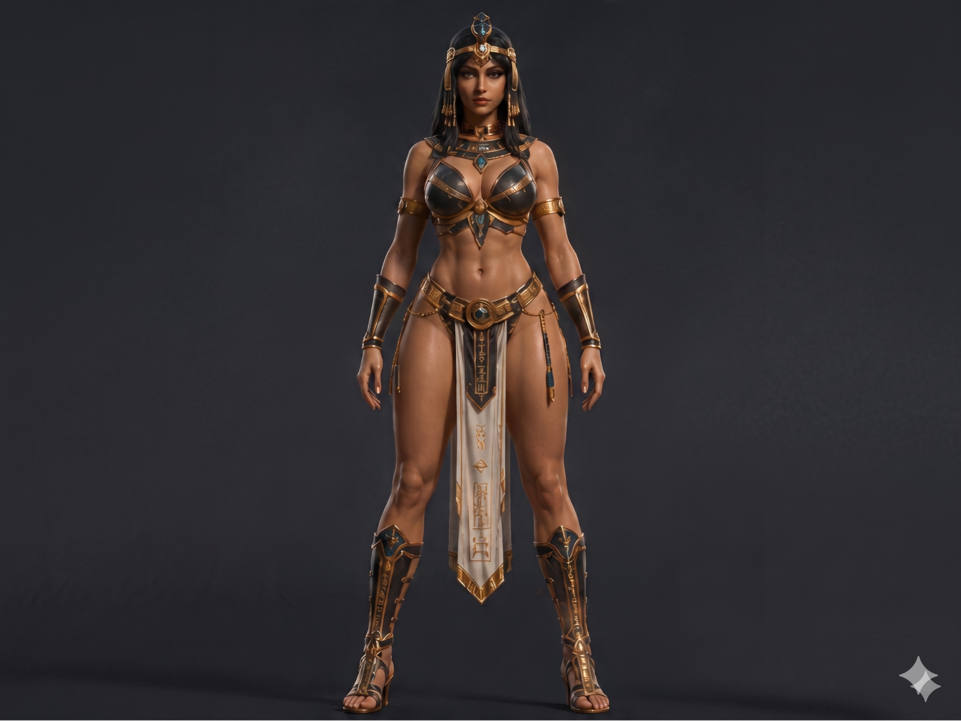 Sexy Egyptian Girl Statue