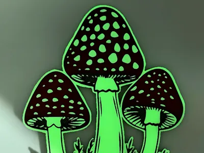 Glow-In-The-Dark Mushroom Décor – Hueforge Style