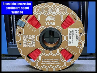 Reusable inserts for cardboard spool Wanhao