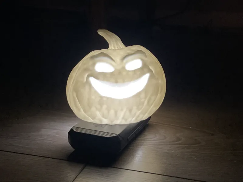 Smiling Jack-O-Lantern Halloween pumpkin, hollow