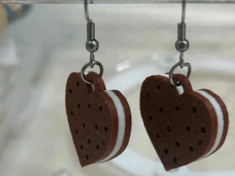 Heart Ice-cream Sandwiches Earrings 