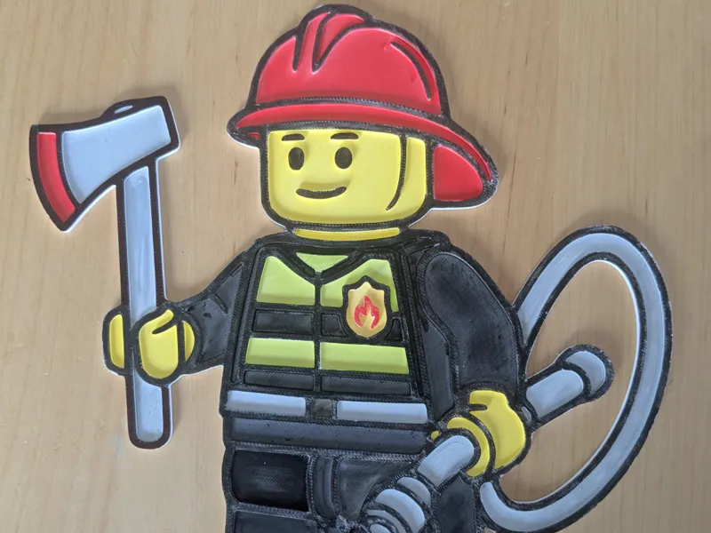 Firefighter coloring plate