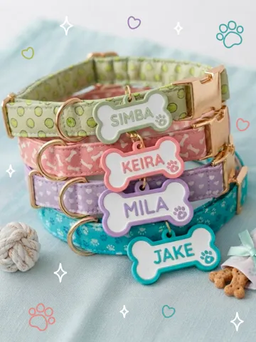 Modelo para impresión 3D: Placa Medalla Nombre Mascota Perro Personalizado — vista de referencia 2