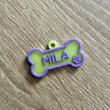 Modelo para impresión 3D: Placa Medalla Nombre Mascota Perro Personalizado — vista de referencia 5