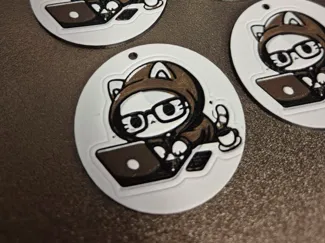 Busy Cat Keychain