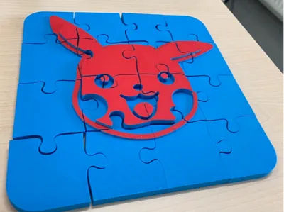 Pikachu puzzle no support  - 100 % 3D Printable