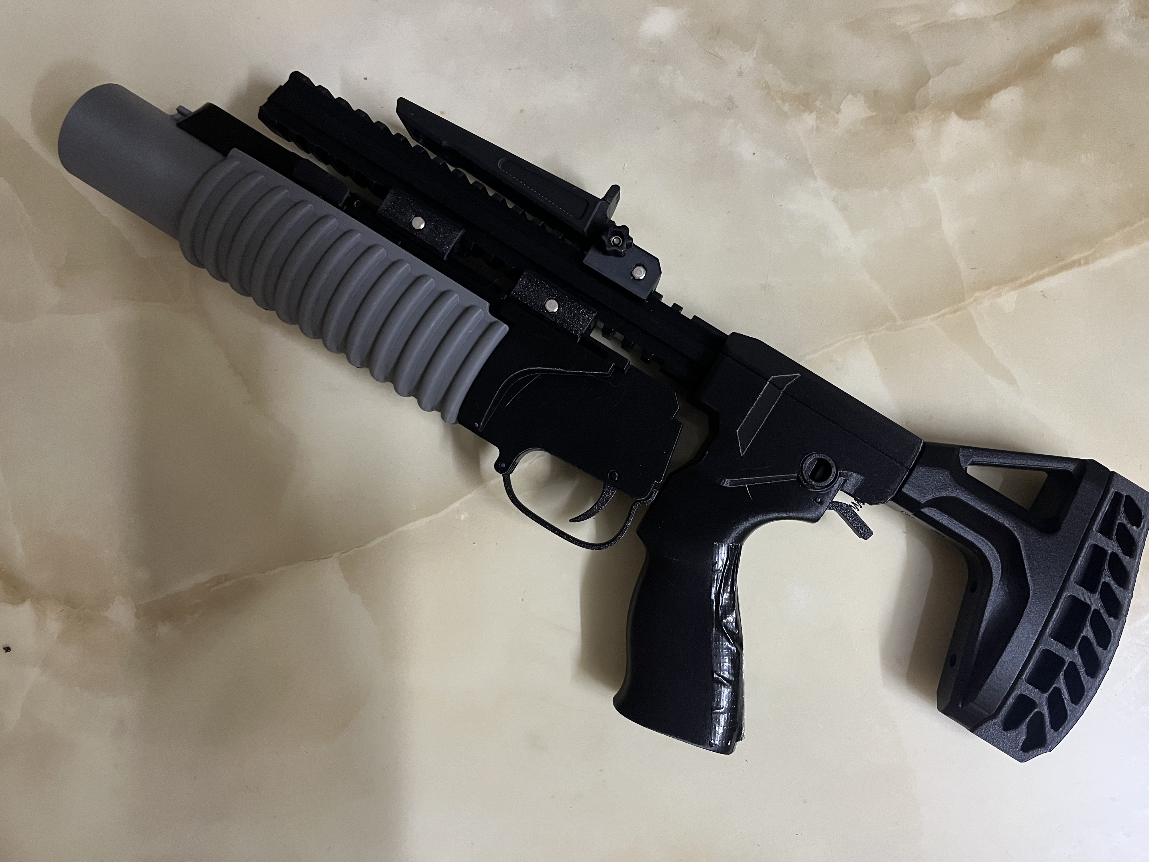 Miniatura 2 do modelo 3D M203-2.0版本  一体化  还原可发射下挂软弹榴弹器