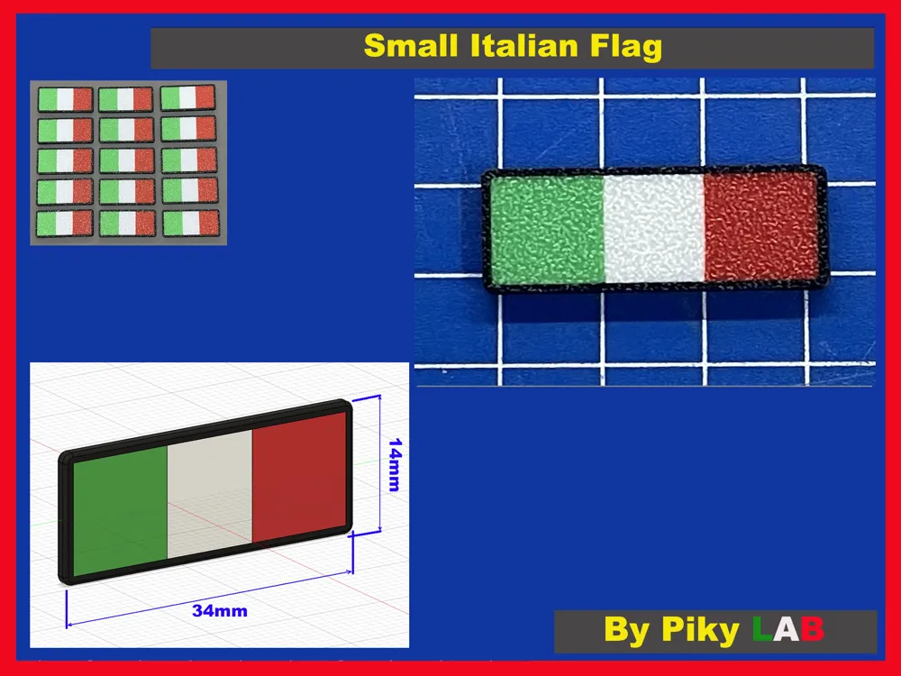 Small Italian Flag - Free 3D Print Model - MakerWorld