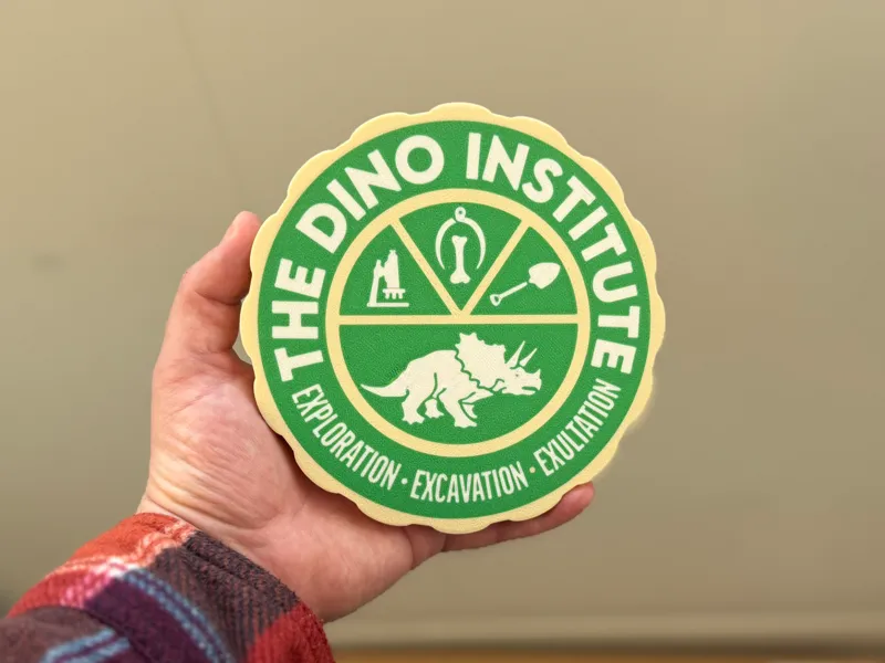 Dino Institute Wall Sign (Dinosaur Ride Inspired)