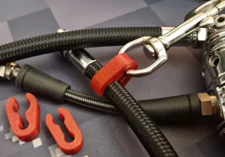 SCUBA diving bolt-snap hose holder