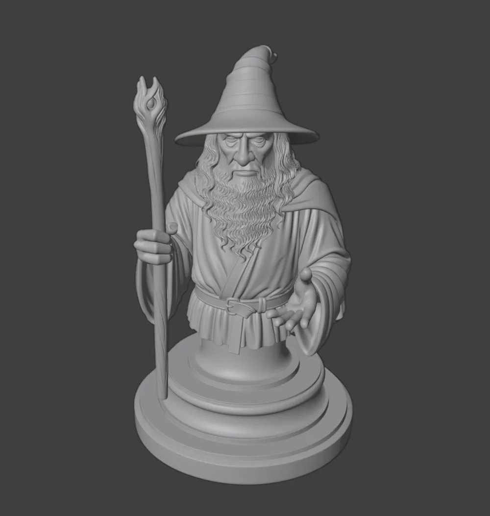 Statuetta decorativa Gandalf, ornamento da collezione, design speciale, regalo