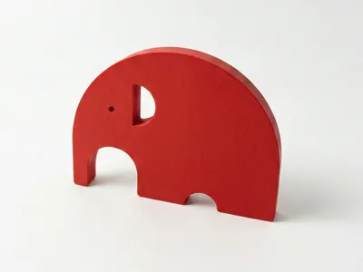 Modern Red Elephant Decor