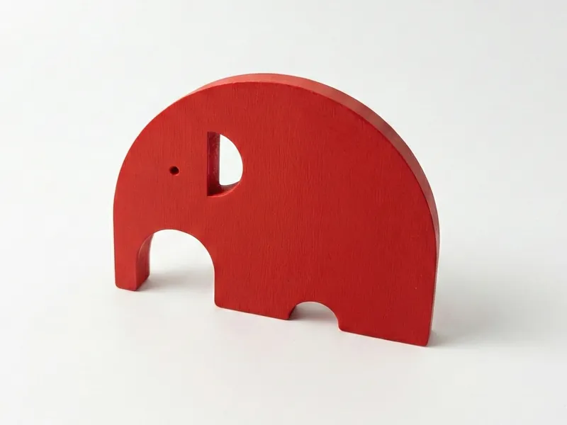 Modern Red Elephant Decor