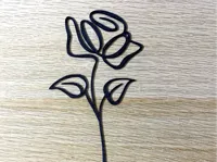 Rose minimaliste décorative — photo 1