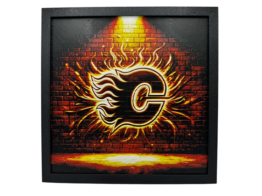 Calgary Flames Graffiti Logo - Hueforge