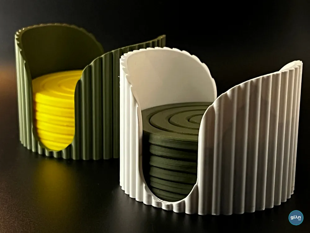 Set of coasters with holder - Free 3D Print Model - MakerWorld