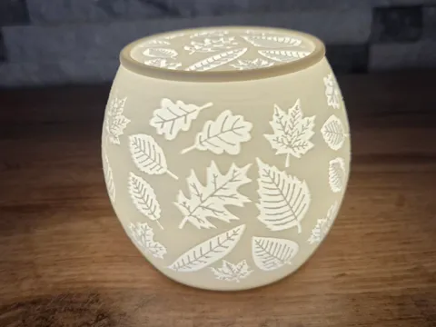 Accesorio de iluminación decorativa: Tealight / Pucklight with Lid " Autumn 2026" — referencia de MakerWorld