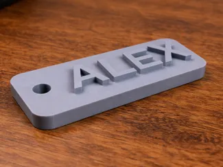 Parametric Text Keychain