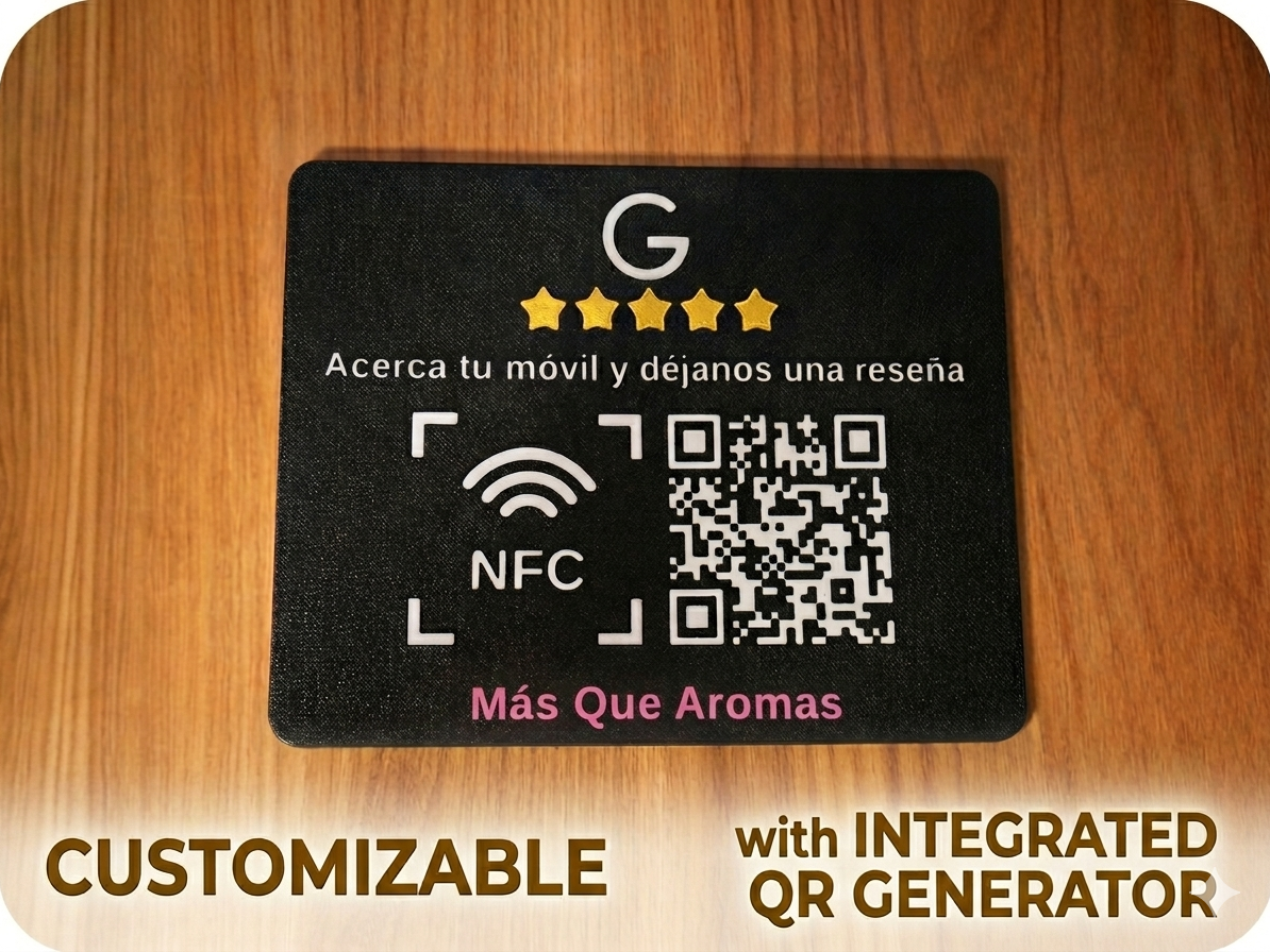Placa personalizable NFC + QR