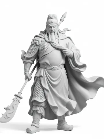 Modelo para impresión 3D: Guan Yu 24 Cm — vista de referencia 2
