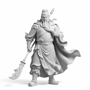 Modelo para impresión 3D: Guan Yu 24 Cm — vista de referencia 3
