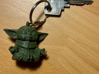 Meditating Grogu Keychain