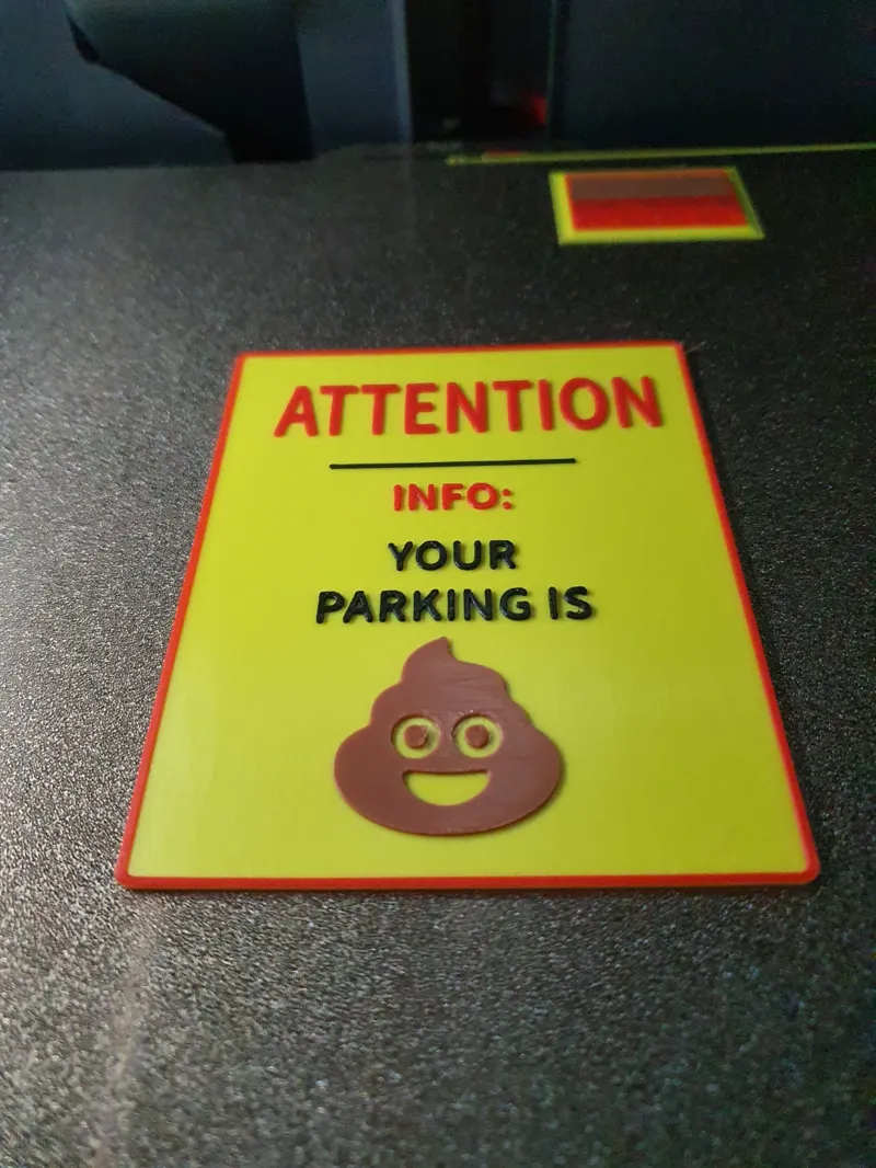 Sign For those who park badly