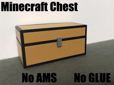 Minecraft chest, No AMS, No Glue