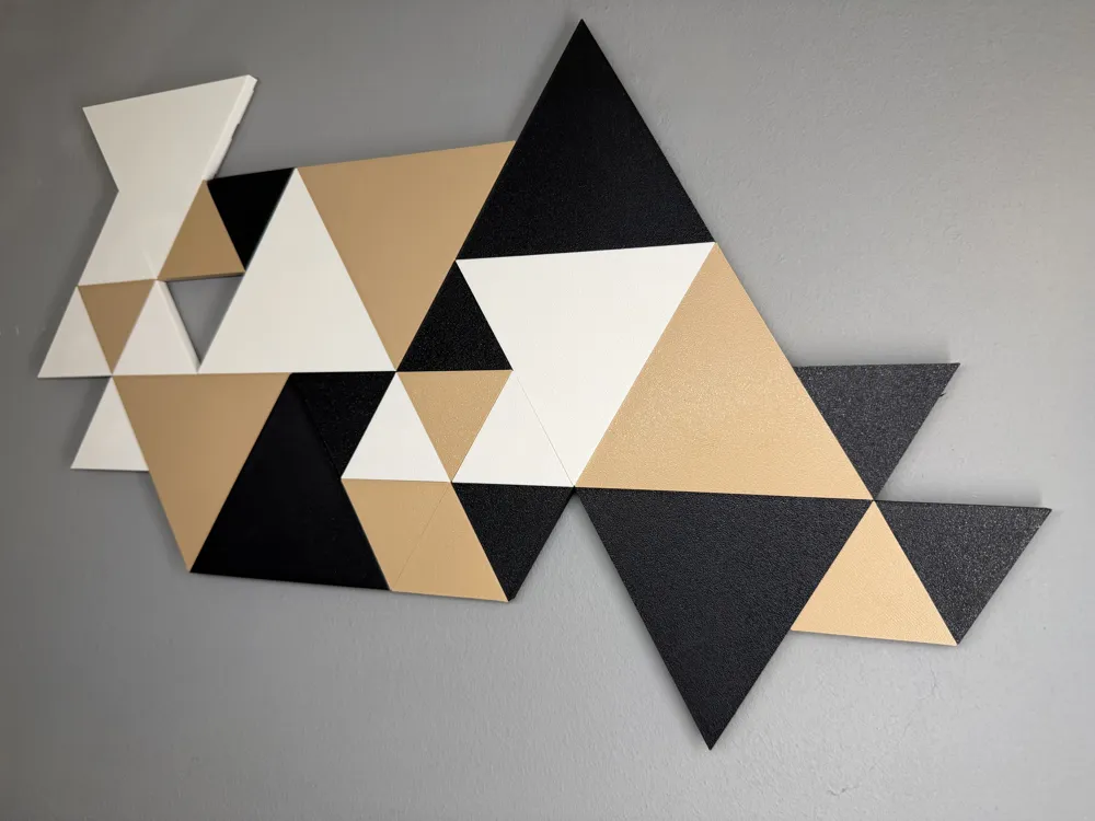 Modular Triangles (Wall Decoration) - Free 3D Print Model - MakerWorld