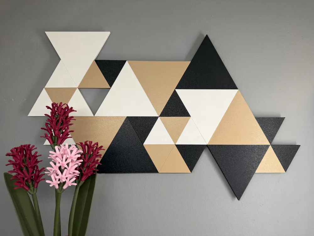 Modular Triangles (Wall Decoration) - Free 3D Print Model - MakerWorld