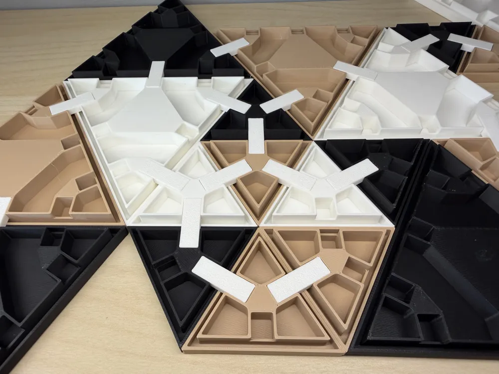 Modular Triangles (Wall Decoration) - Free 3D Print Model - MakerWorld