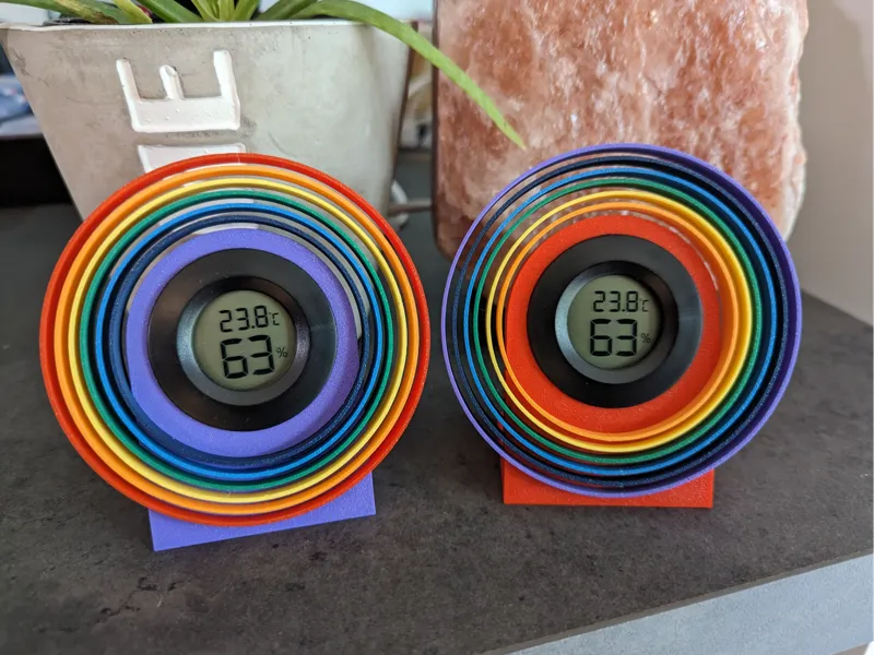 Hygrometer Stand Chakras Rings